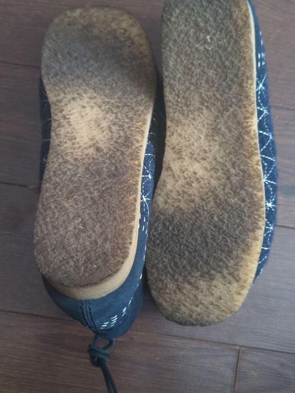 Clarks Wallabee Navy Sashiko Boots - Picture 12 of 12